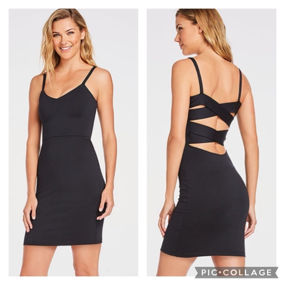 NWT Fabletics Malindi Dress Criss-Cross Strappy Back Dress Large